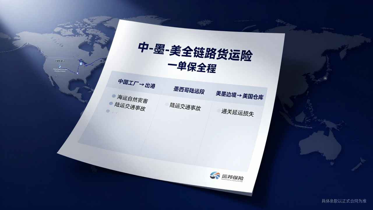 中国港口-墨西哥卡车-美国仓库，新路线爆火！保险如何无缝衔接？